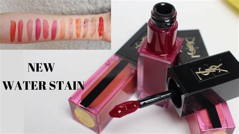 ysl water stain lip stain swatches|YSL lip stain water.